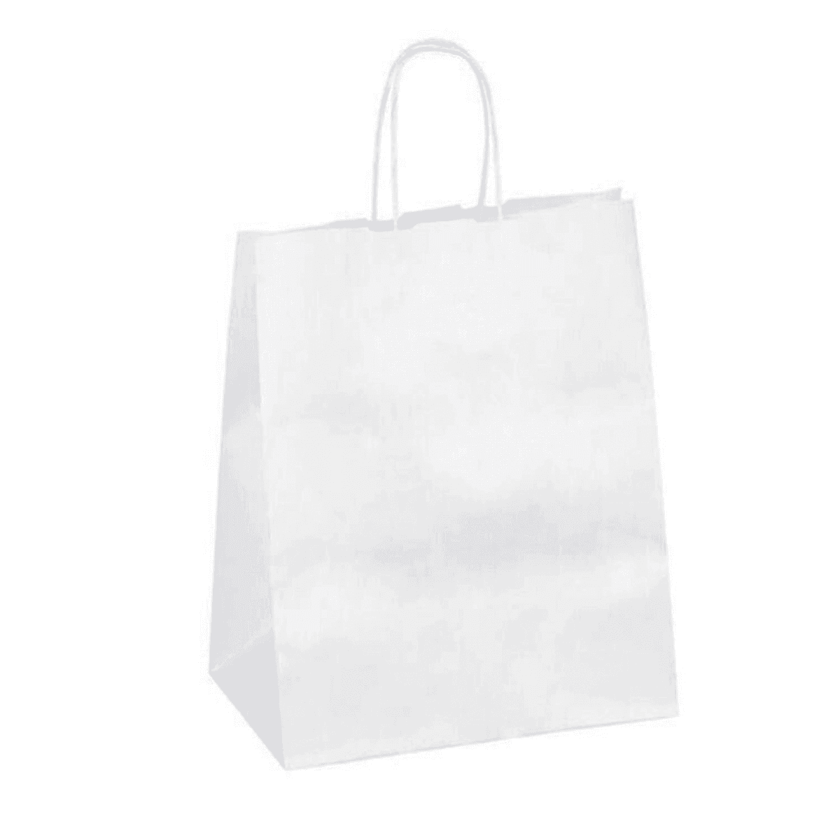 თეთრი კრაფტის ჩანთა 25x31x12 სმ