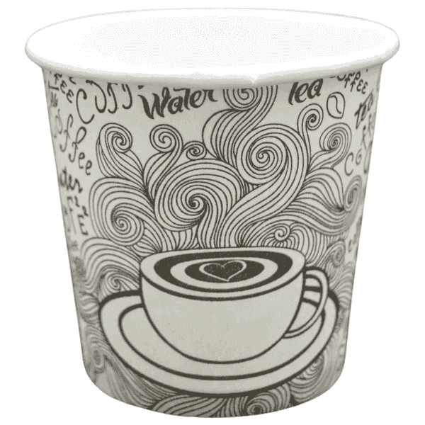 4 oz ქაღალდის ჭიქები 100 ც