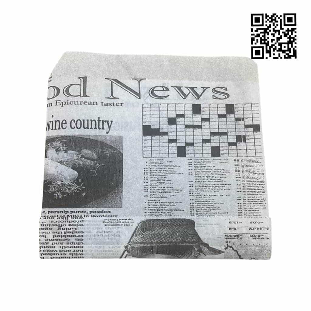 ქაღალდის ჩანთა ცხიმიანი ჰამბურგერი 17x16,5სმ 1000 ცალი