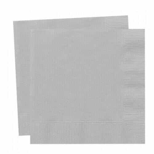 ვერცხლისფერი ნაცრისფერი ხელსახოცი 33x33 სმ