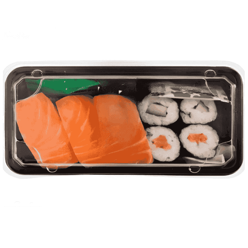 სუშის კონტეინერის პლასტმასის სერვირების ნაკრები პატარა 9x16 სმ - 2