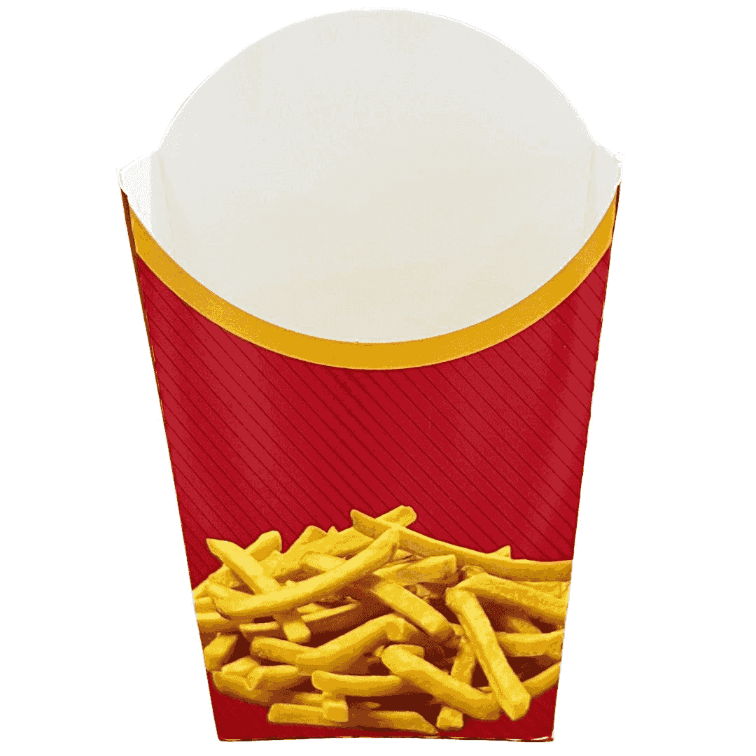 კარტოფილი ფრის ყუთი კონუსური დიდი ზომის - 1