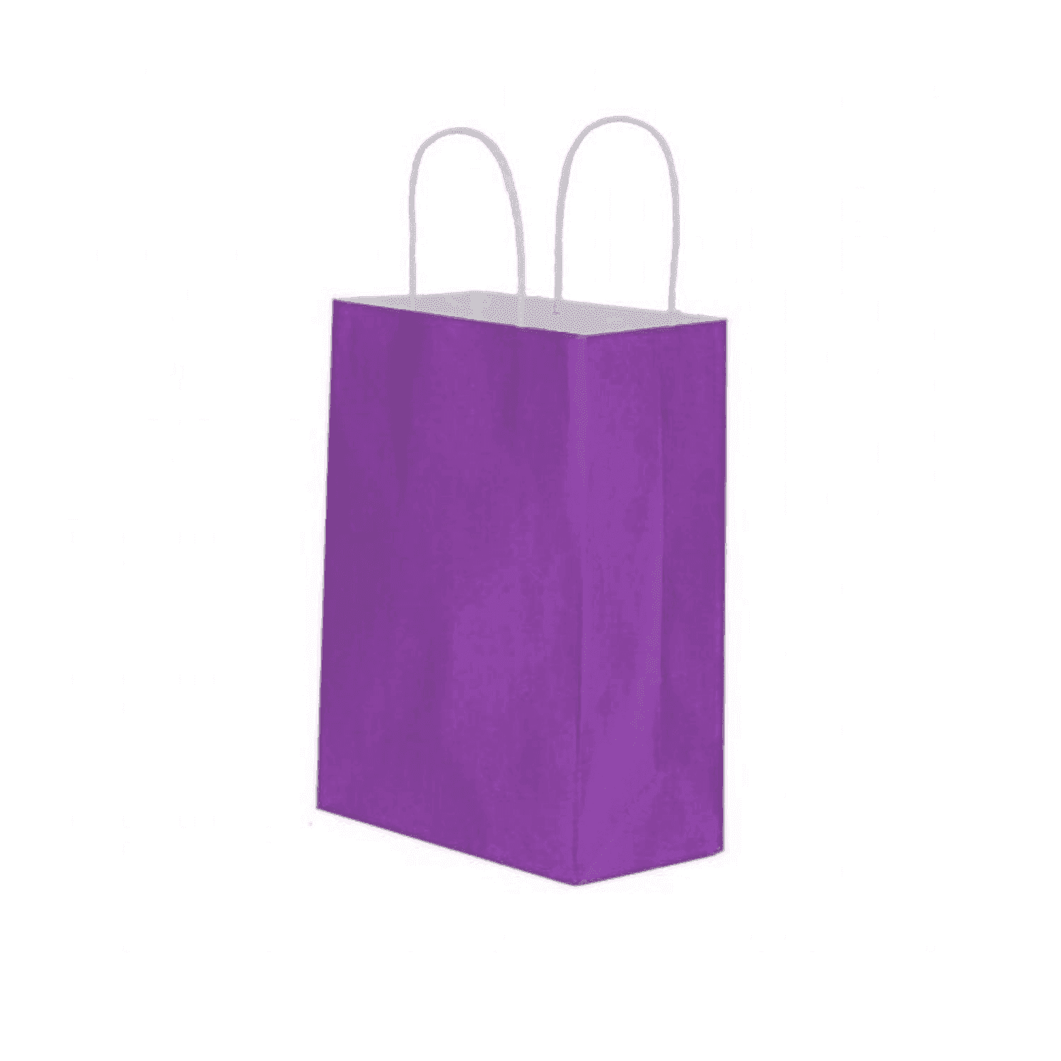 იასამნისფერი ქაღალდის ჩანთა გრეხილი სახელურით 18x24x8 სმ - 2