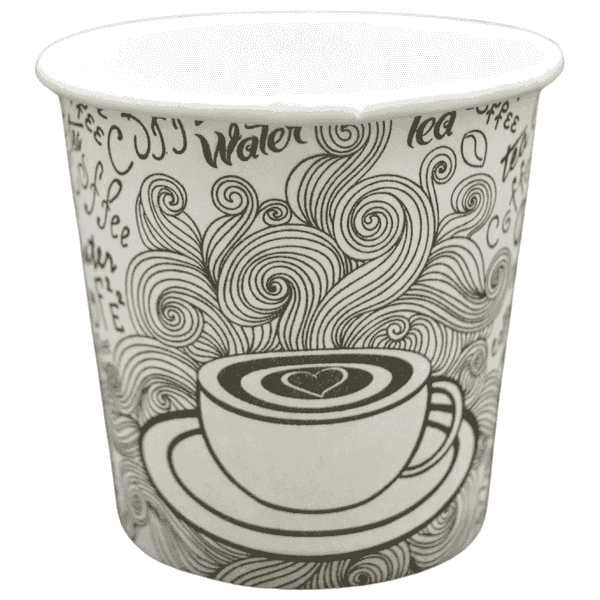 4 oz ქაღალდის ჭიქები 100 ც - 1