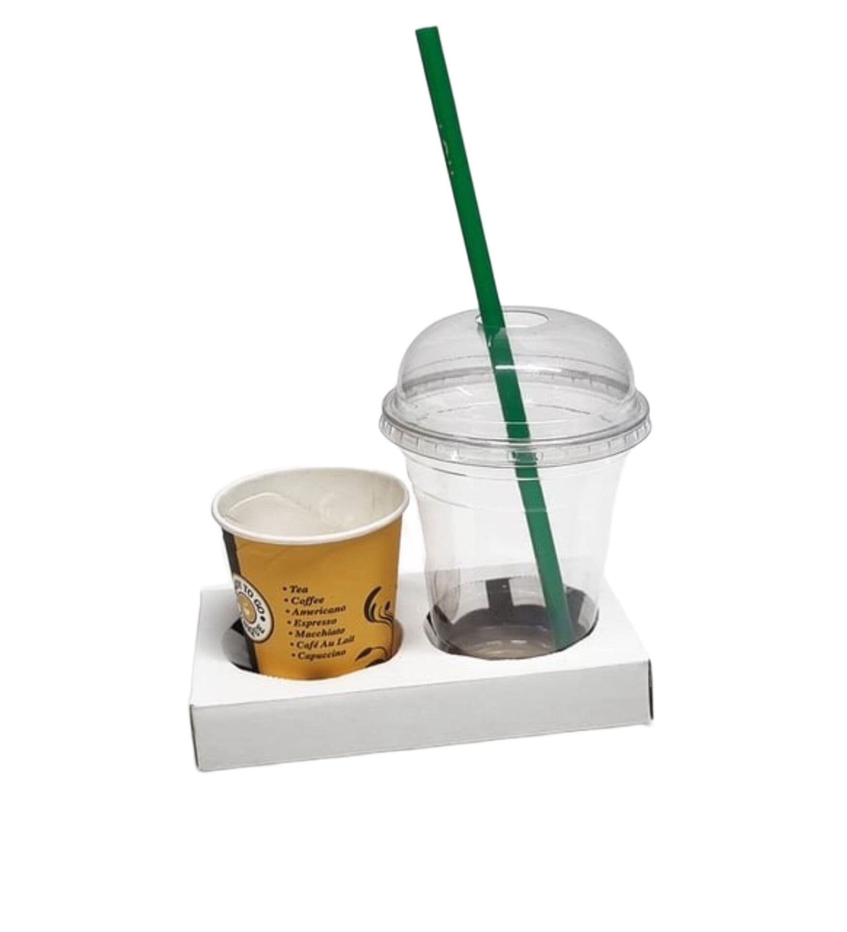 ქაღალდის ჭიქის უჯრა მუყაო 2-პაკეტი