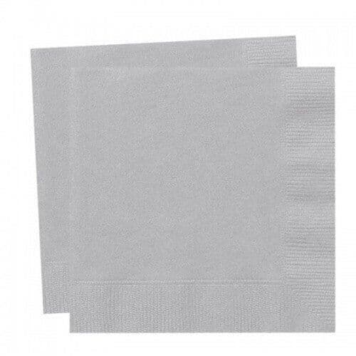 ვერცხლისფერი ნაცრისფერი ხელსახოცი 33x33 სმ