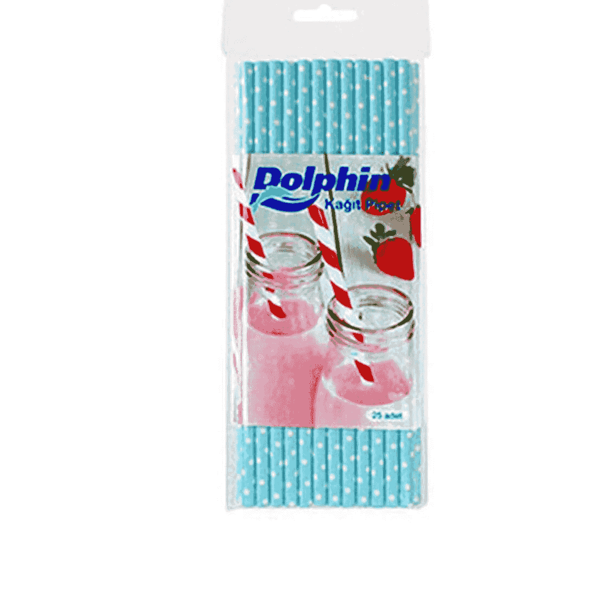 ქაღალდის ჩალისფერი ლურჯი პოლკა წერტილი 25 - 1