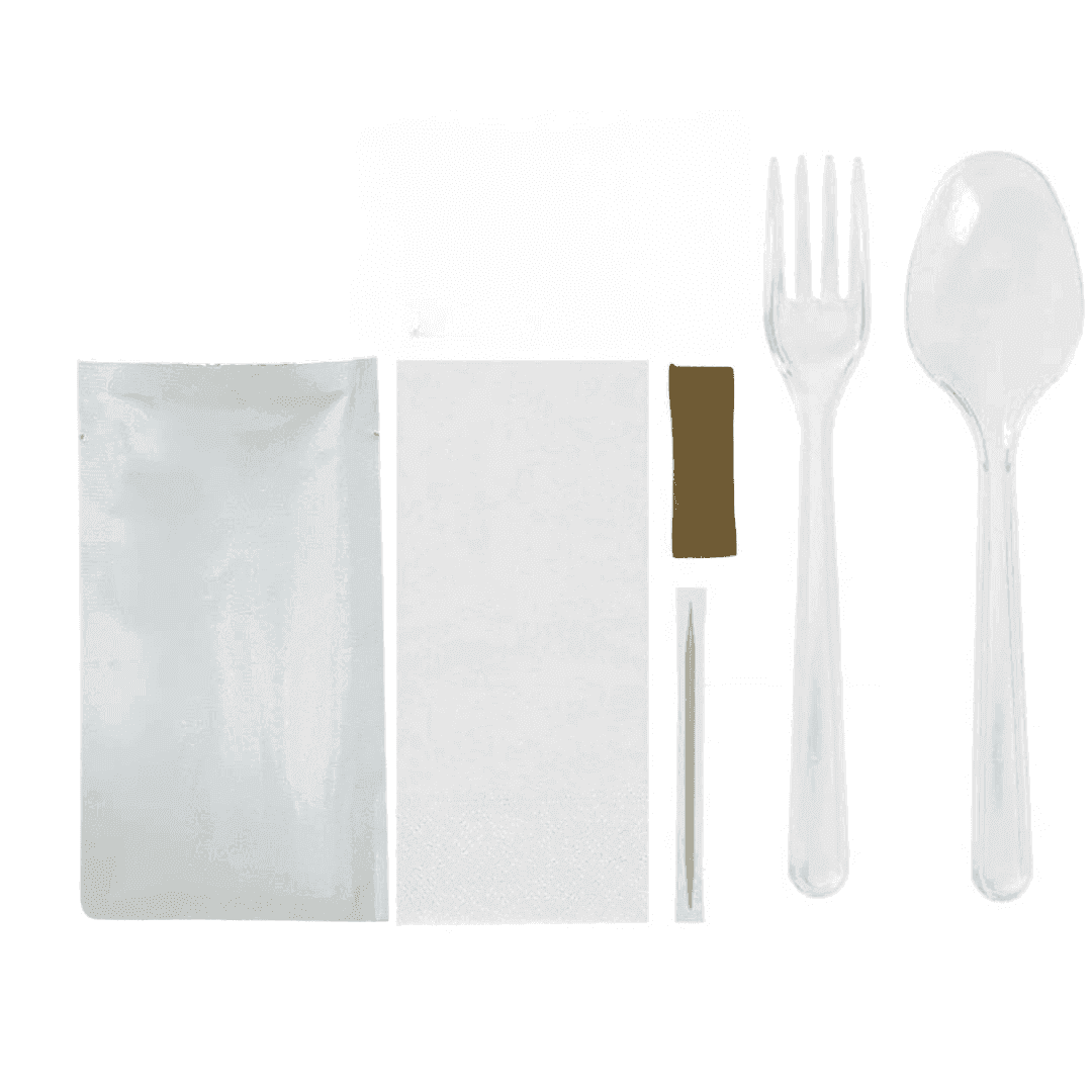 6 ცალი ძვირადღირებული ჩანგალი - კოვზის ნაკრები გამჭვირვალე