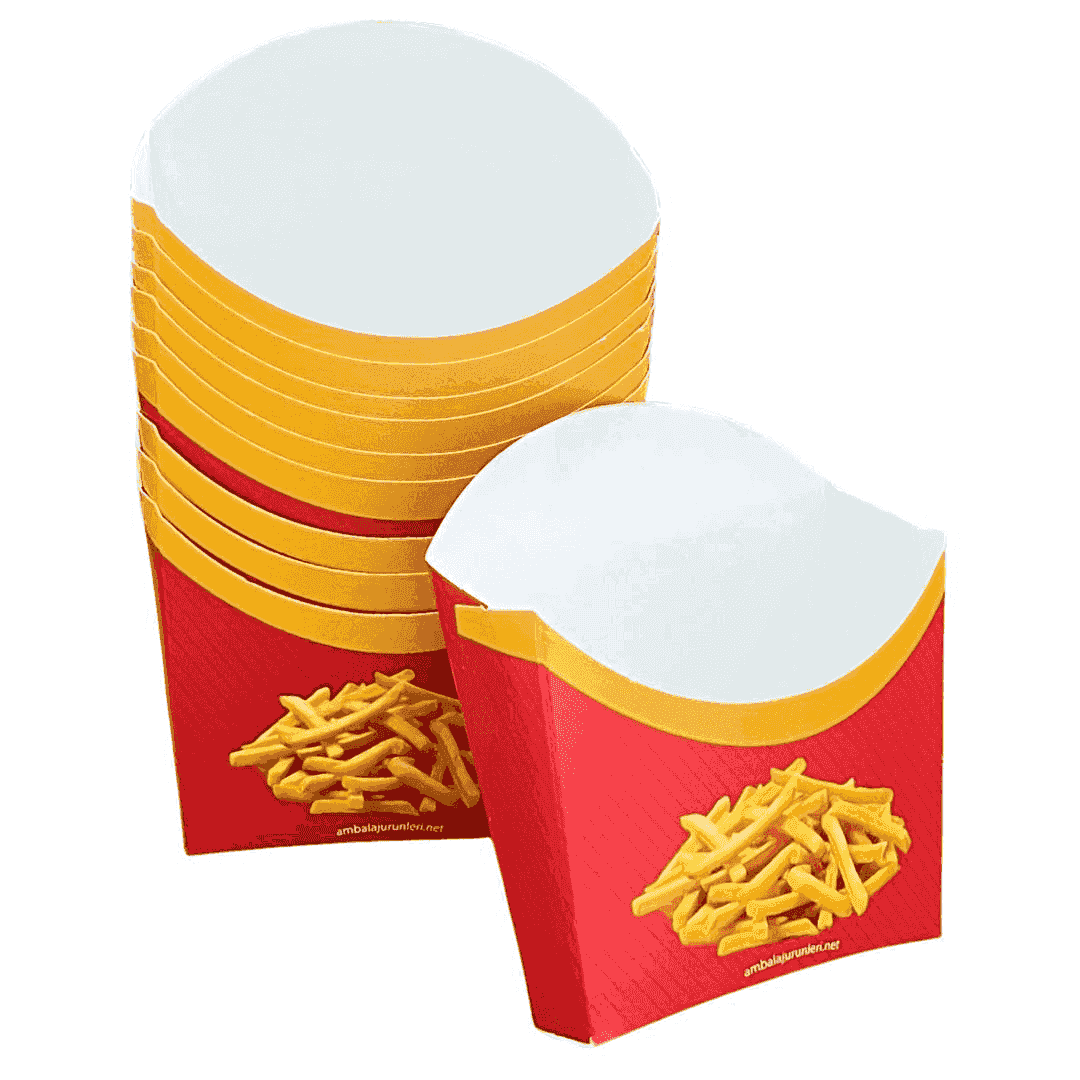 ჩიფსების ყუთი საშუალო ზომის წითელი