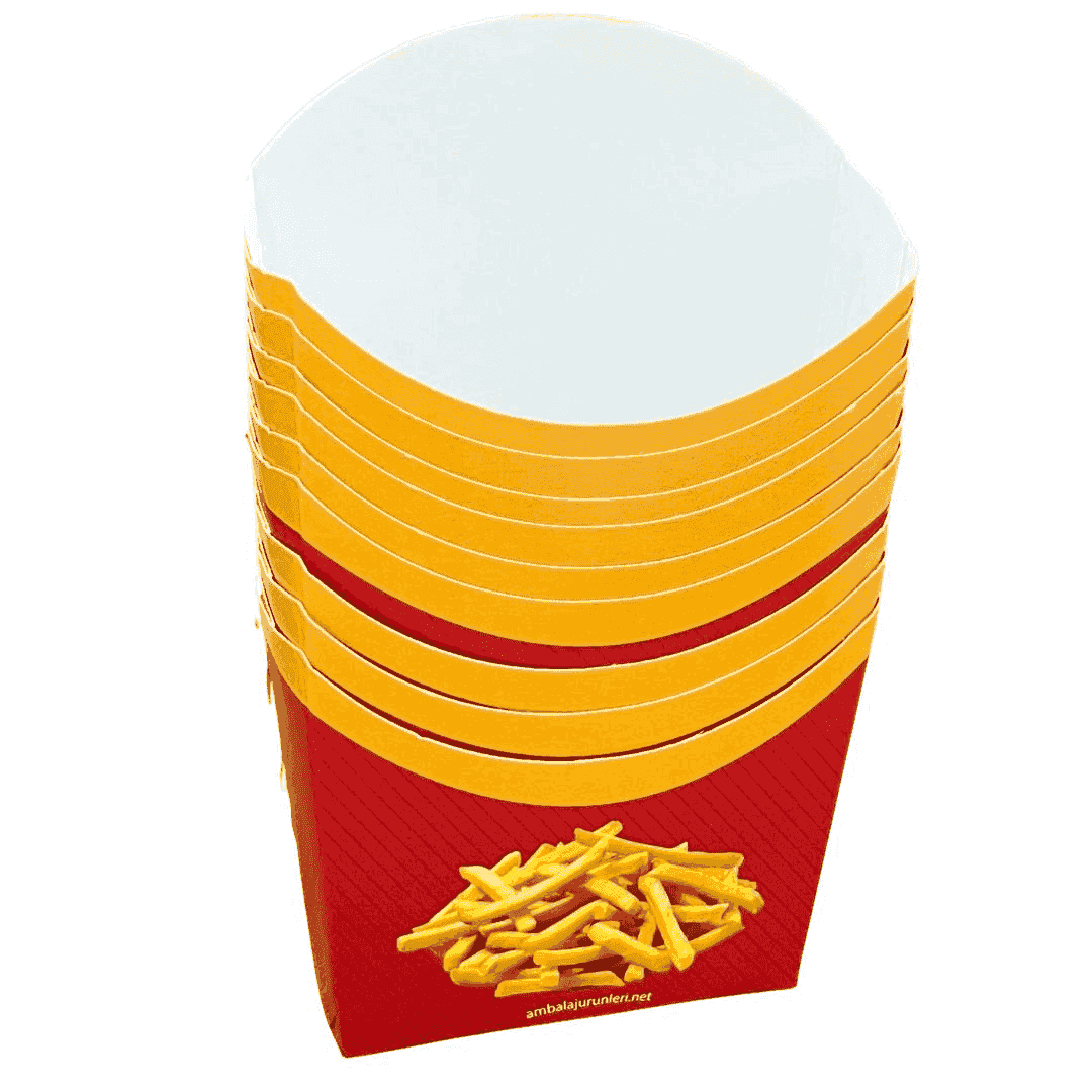 ჩიფსების ყუთი საშუალო ზომის წითელი