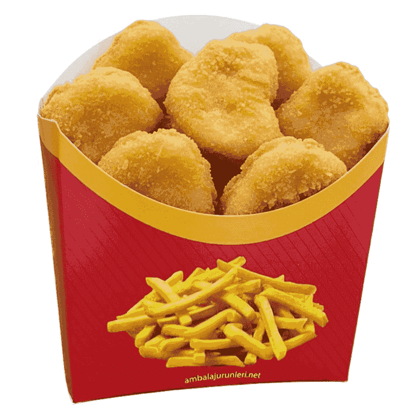 ჩიფსების ყუთი საშუალო ზომის წითელი