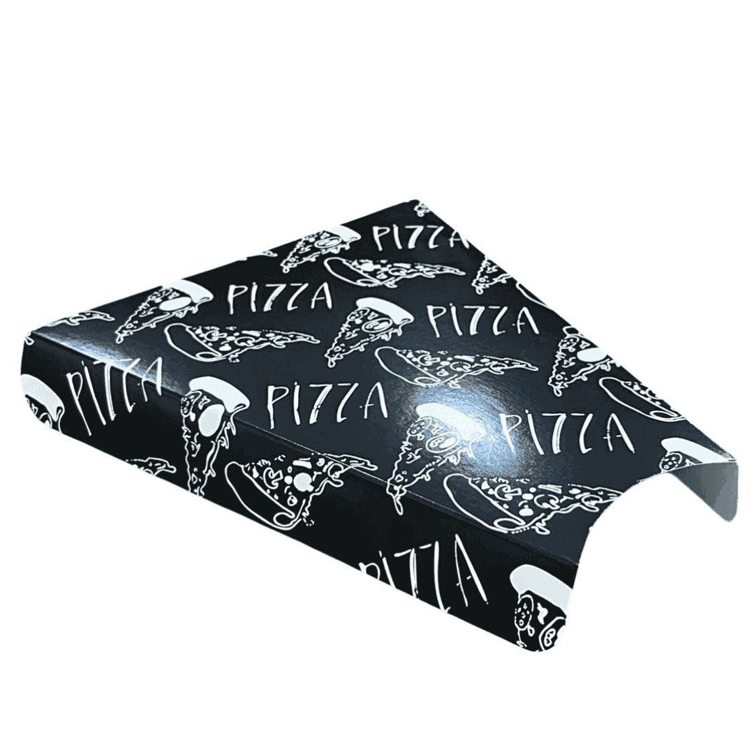 პიცას ნაჭერი შავი ნიმუშით 100 ცალი