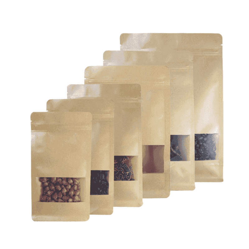 Doypack Ziplock ჩანთა 11x18,5 სმ