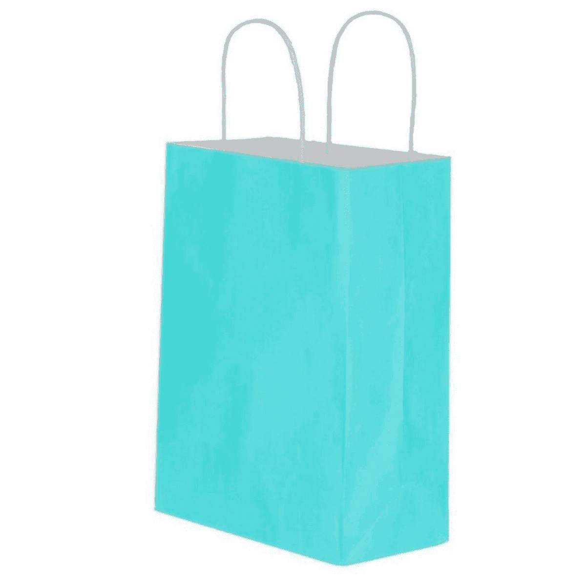 ლურჯი ირონია სახელურის ქაღალდის ჩანთა 32x40x12 სმ