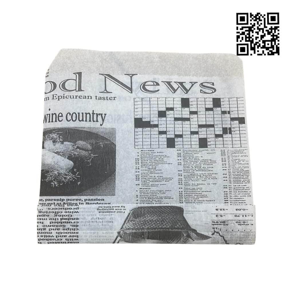 ქაღალდის ჩანთა ცხიმიანი ჰამბურგერი 17x16,5სმ 1000 ცალი