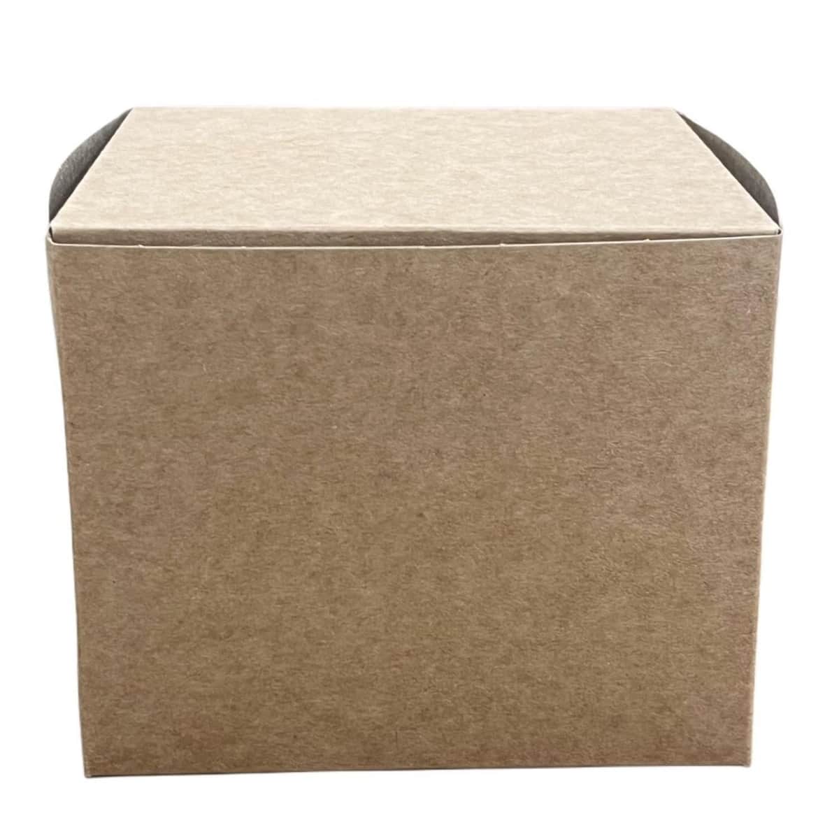 კრაფტის ერთჯერადი ტორტის ყუთი 12x12x10 სმ 100 ც