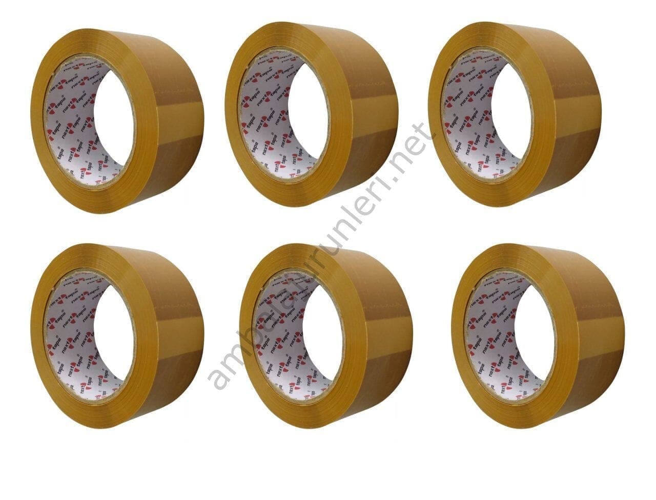 ყავისფერი ლენტი 45 მმ x 100 მტ (შეფუთვა 6 ცალი)